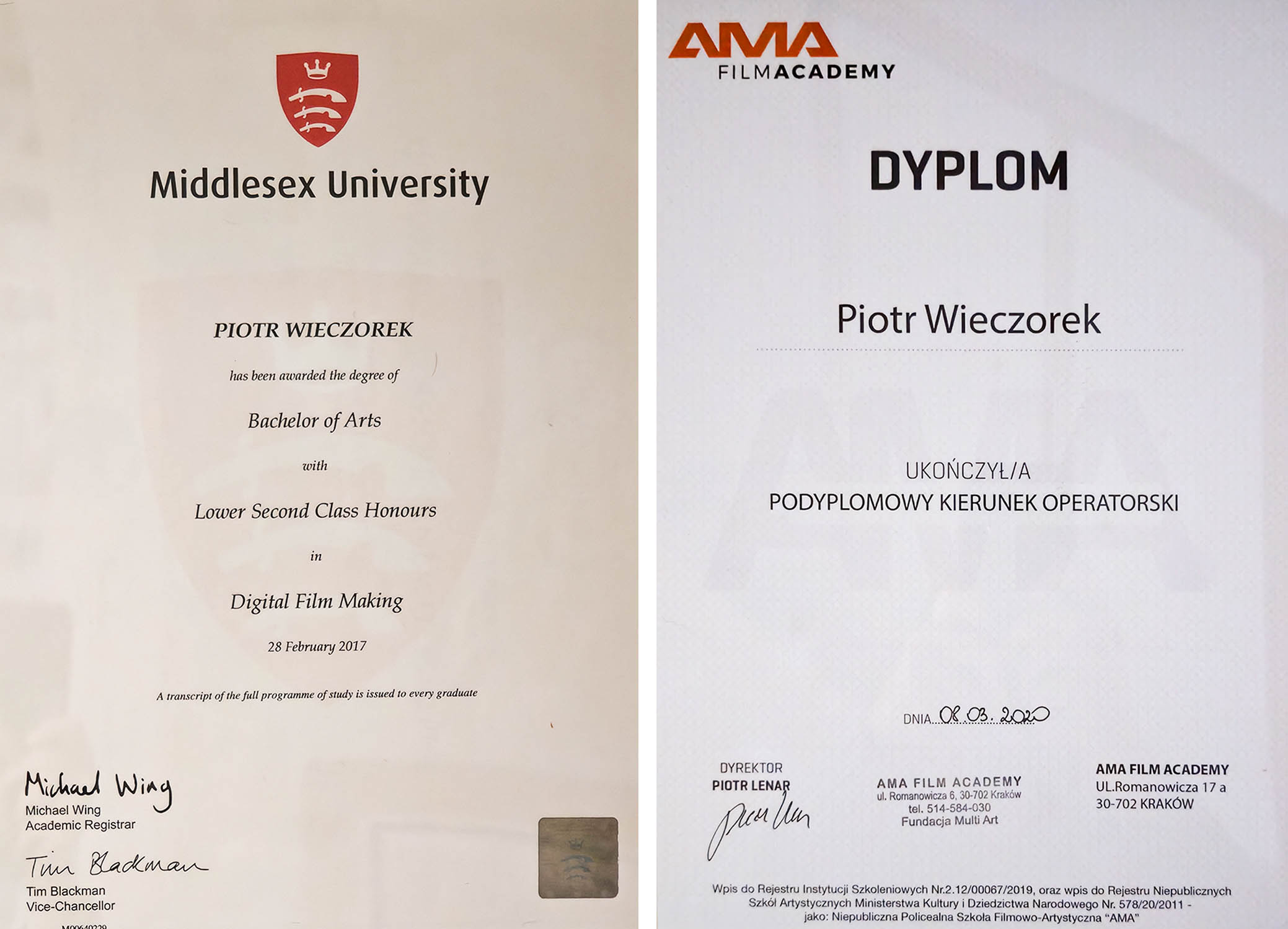Middlesex University  / AMA